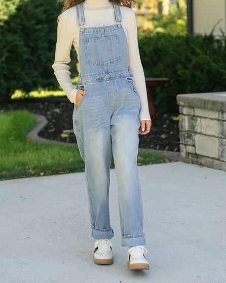 Light Wash Denim Overalls
